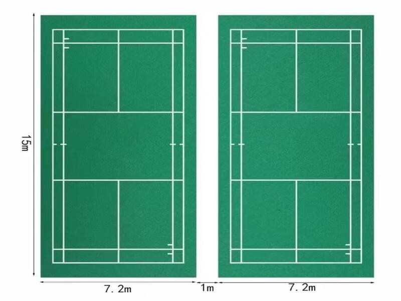 Volleyball court roll width tie comparison